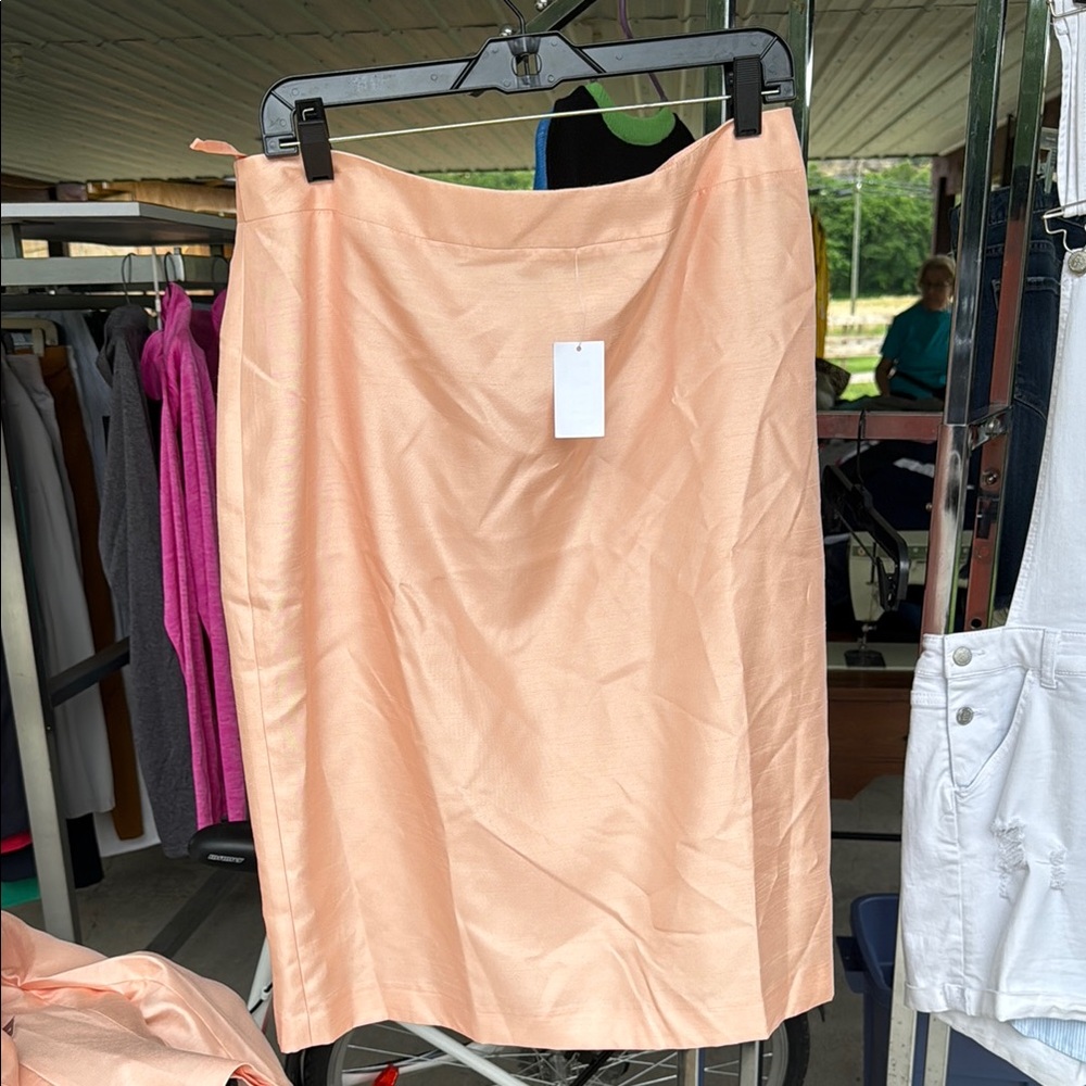 Emily Stylish Peach Skirt/Jacket, Size 12, NWT, MAKE AN OFFER!!! - Picture 5 of 7